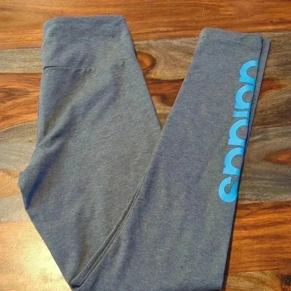 Women's Adidas Essential Linear Logo High-Waisted Leggings - Picture 7 of 8